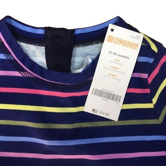 Gymboree Girls Dress, Multicolored, Stripes, Size 12-18M, Weight 22-27 lbs - Picture 2 of 4